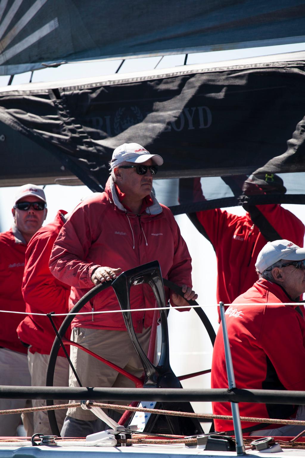 Iain Murray at the helm of WOXI - Brisbane to Keppel Tropical Yacht Race 2014 © Andrew Gough